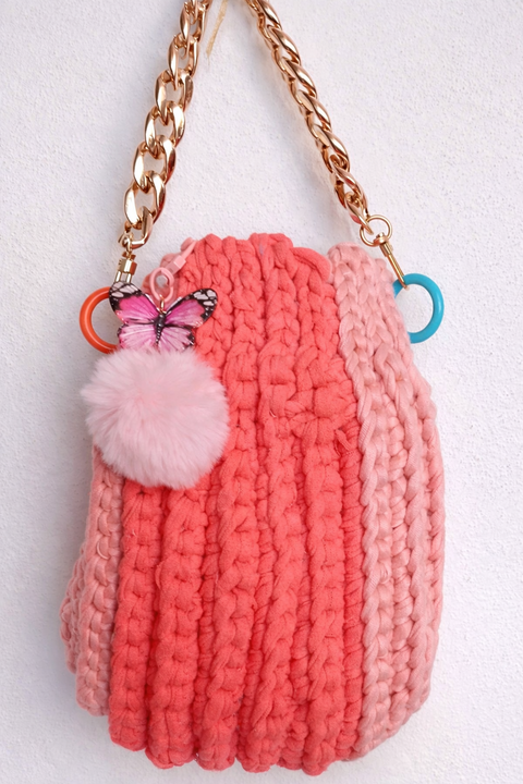 Bolsa muñequera tonos rosa