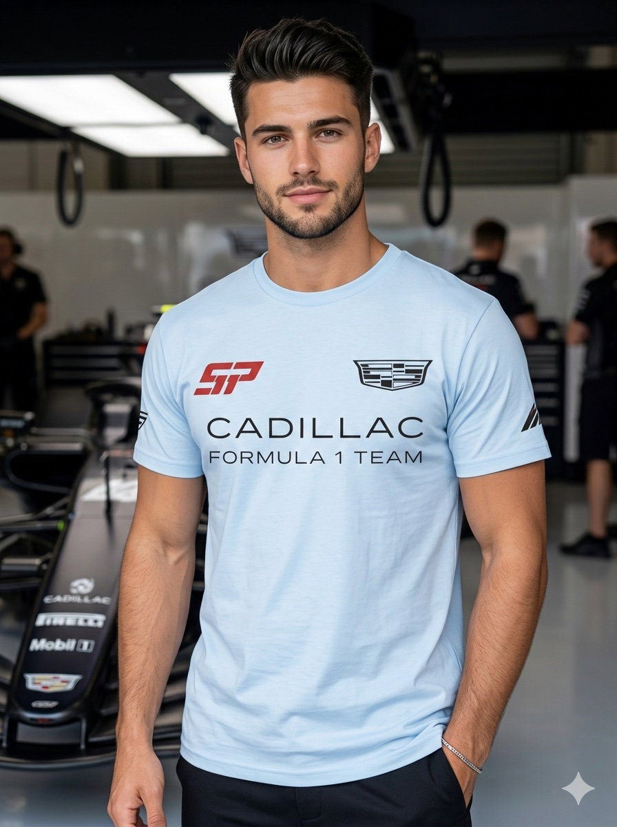 Playera Fórmula 1 Cadillac Checo Pérez 100% Algodón Nueva