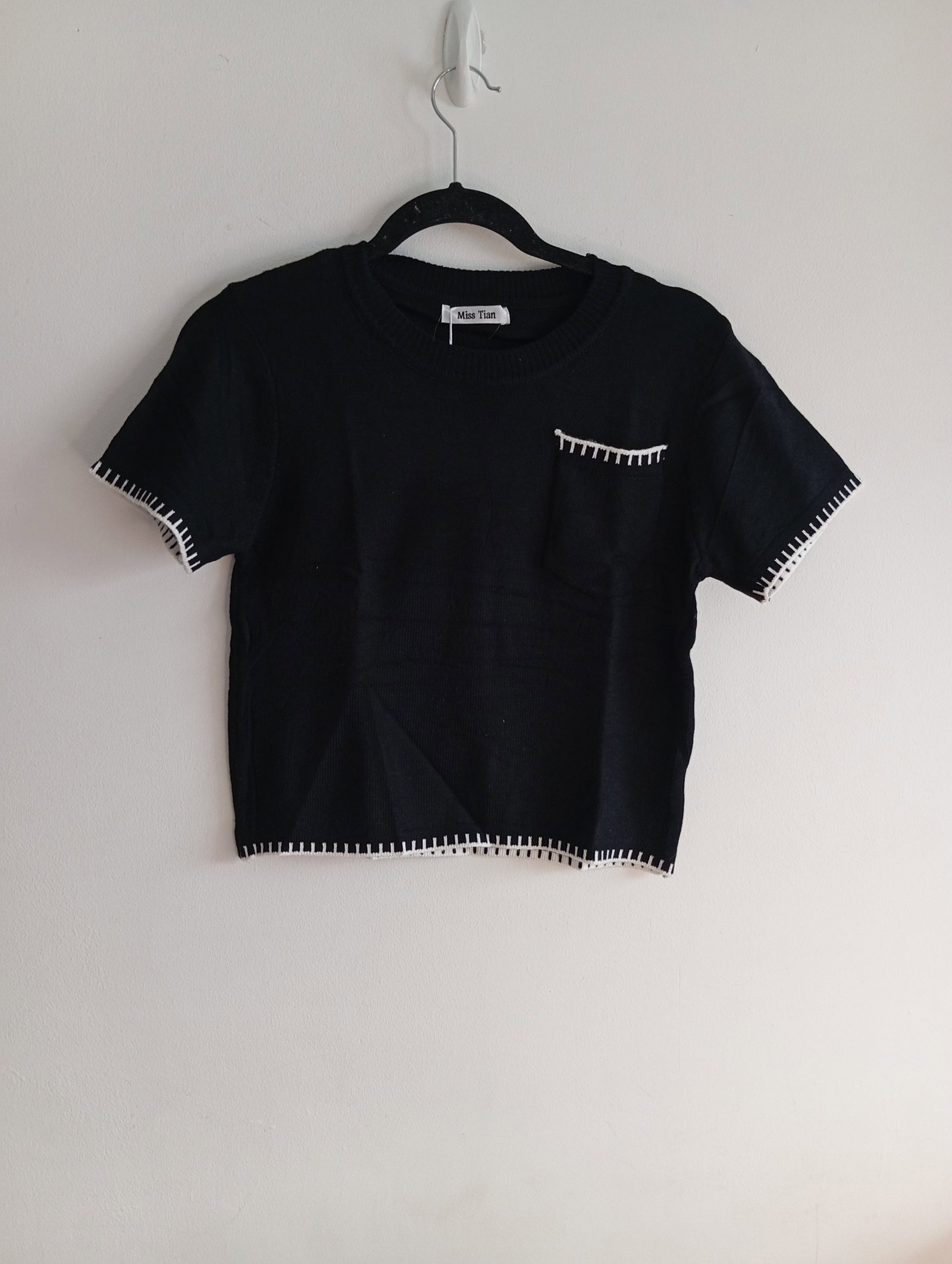 Blusa de Manga Corta Miss Tian Nueva con Etiqueta