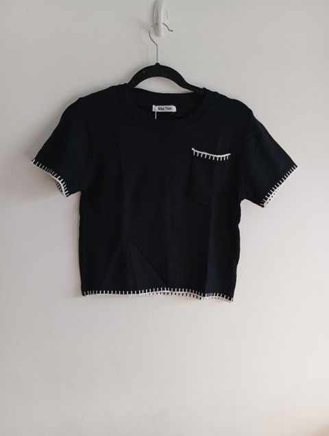 Blusa de Manga Corta Miss Tian Nueva con Etiqueta