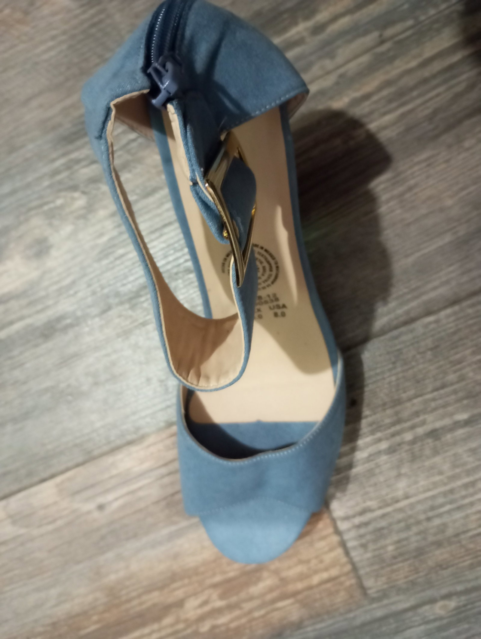 Sandalias de Tacón Cklass Nuevas Talla 25 Color Azul Claro