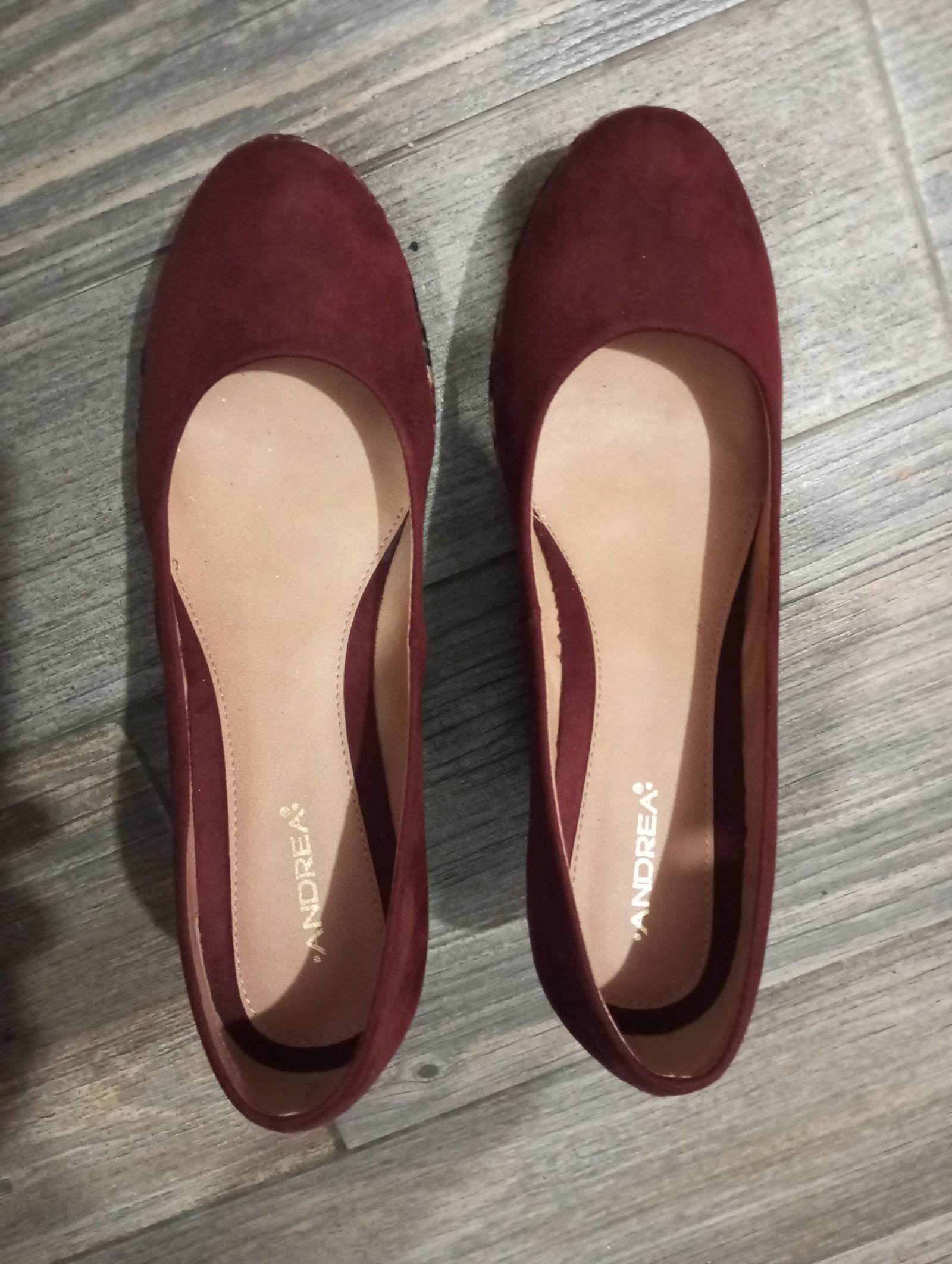 Zapatilla de Tacón Puente Andrea, Talla 25, Color Vino