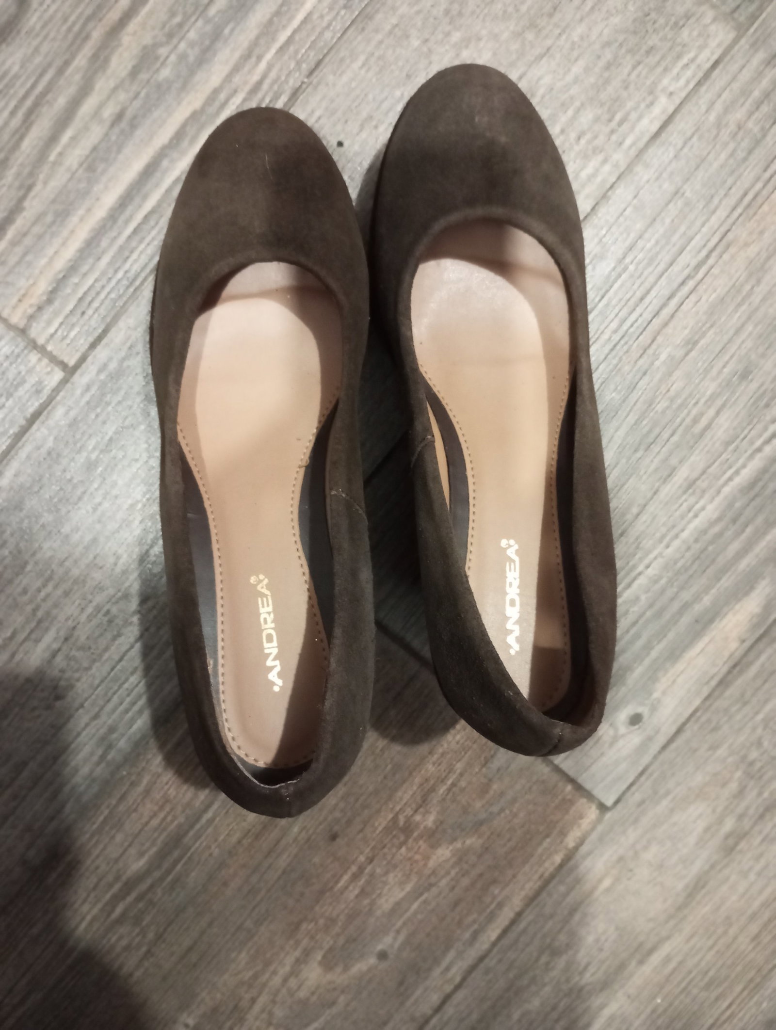 Zapatilla de Tacón Puente Café Chocolate Andrea Talla #25