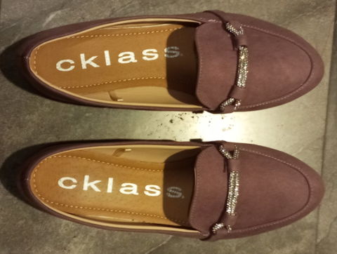 Mocasines Cklass color lila, talla 25, nuevos