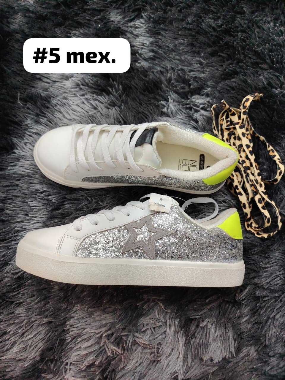 Tenis No Boundaries #5 Mex con Brillitos y Agujetas Animal Print