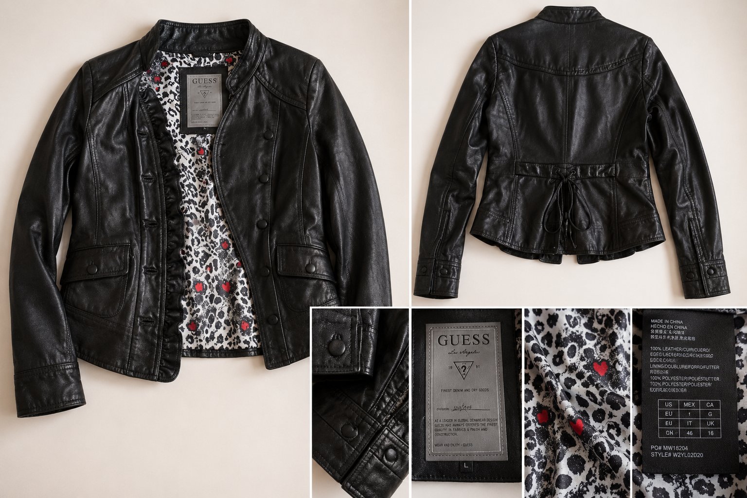 Chamarra de piel GUESS