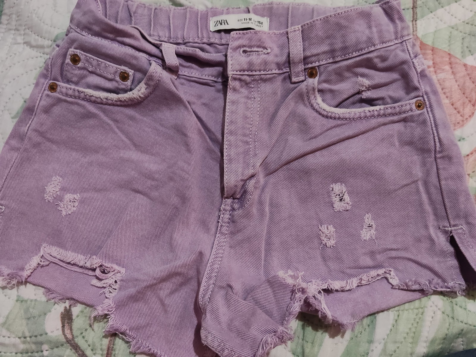 Shorts para niña Zara talla 11-12 color lila
