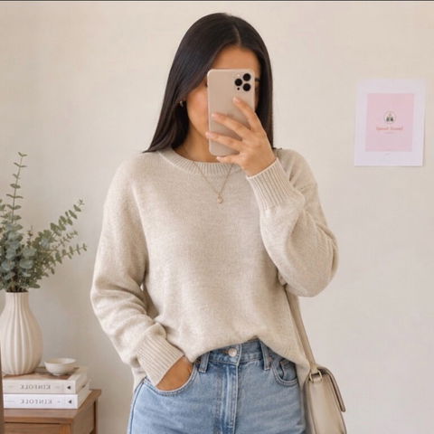 Suéter Beige H&M nuevo con etiqueta