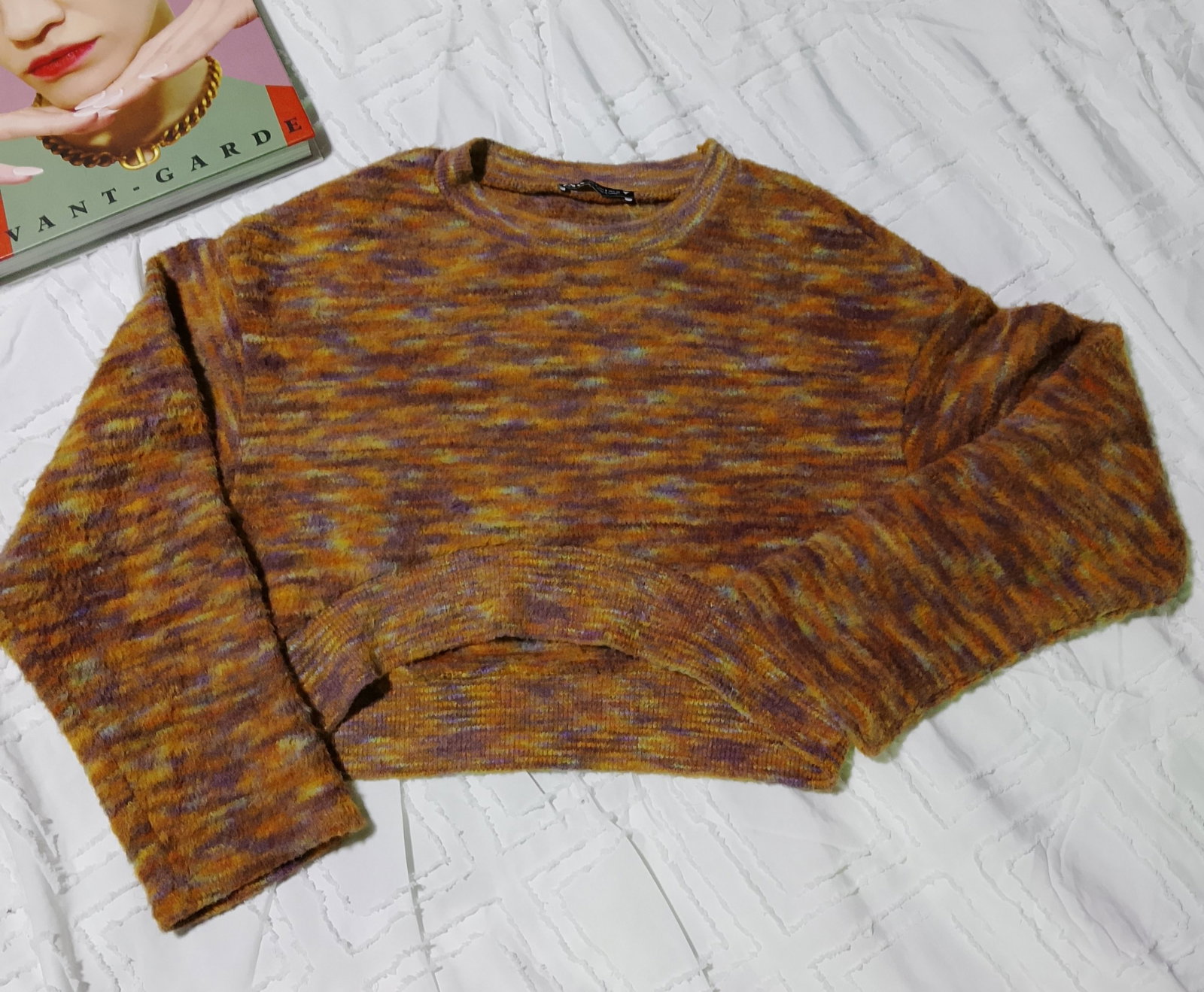 Suéter marrón croptop