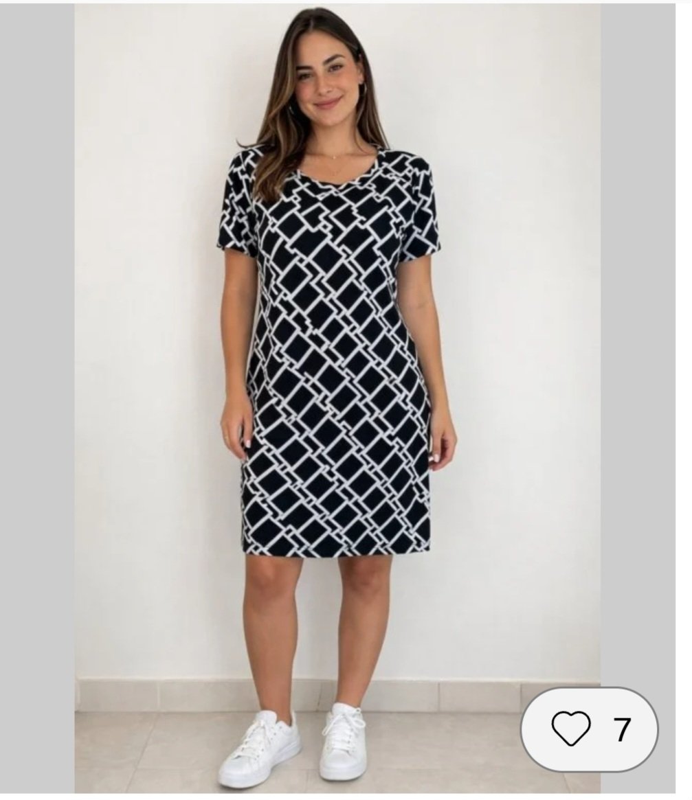 Vestido Michael Kors Blanco y Negro Talla M