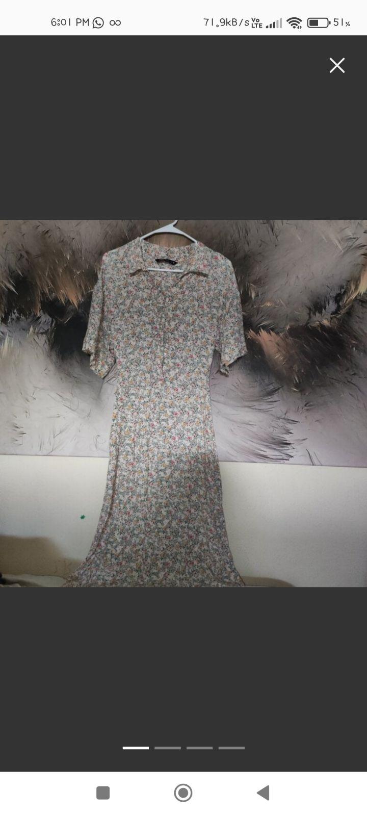 Vestido largo floral ZARA en excelente estado