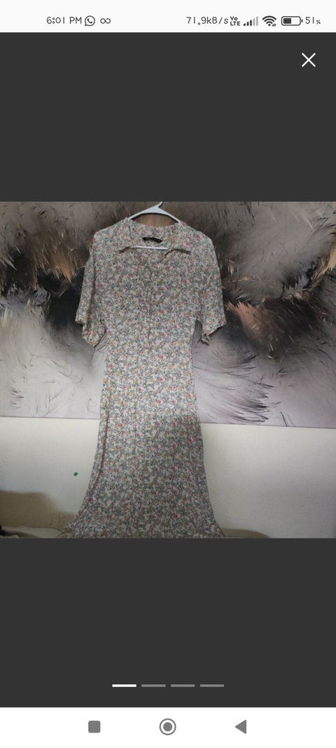 Vestido largo floral ZARA en excelente estado