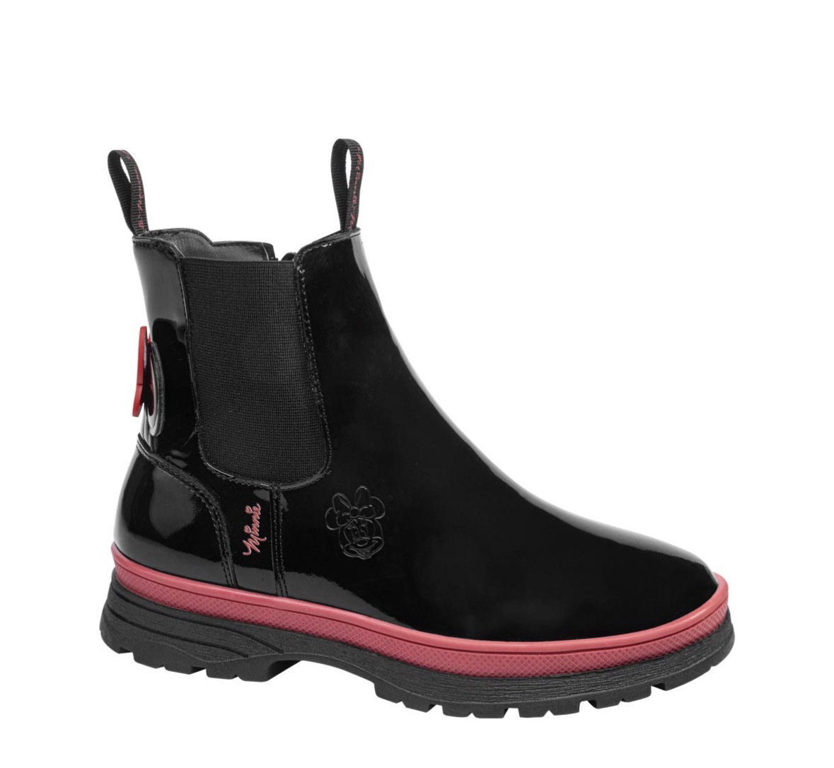 Botín negro de charol Minnie Mouse para niña número 20