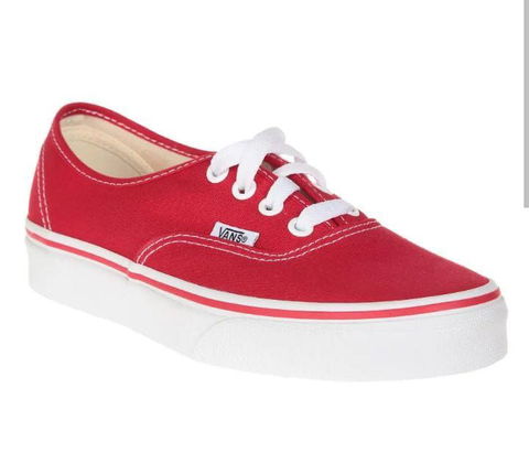 Tenis Vans rojos de lona para hombre o mujer