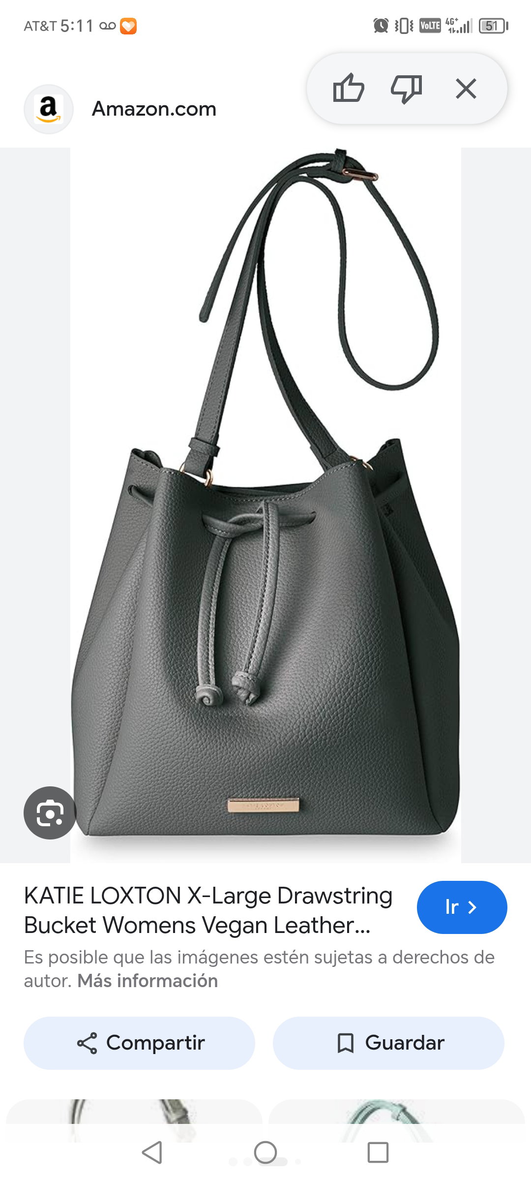 Bolso Katie Loxton Gris Piel Vegana