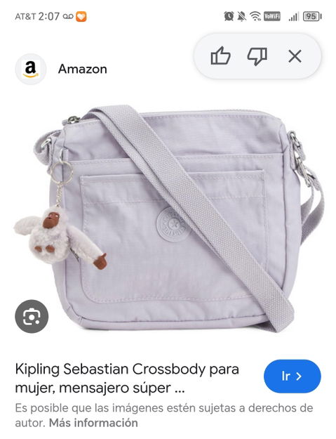 Bolso Kipling Lila Sebastian Crossbody para Mujer