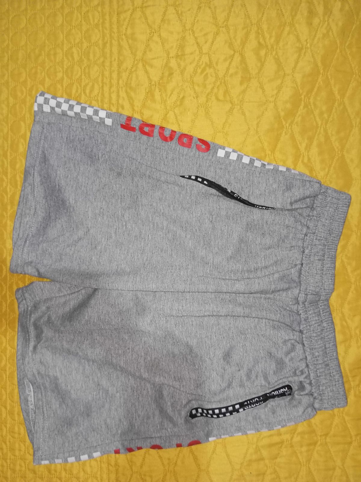 Shorts grises con estampado Sport para entrenamiento