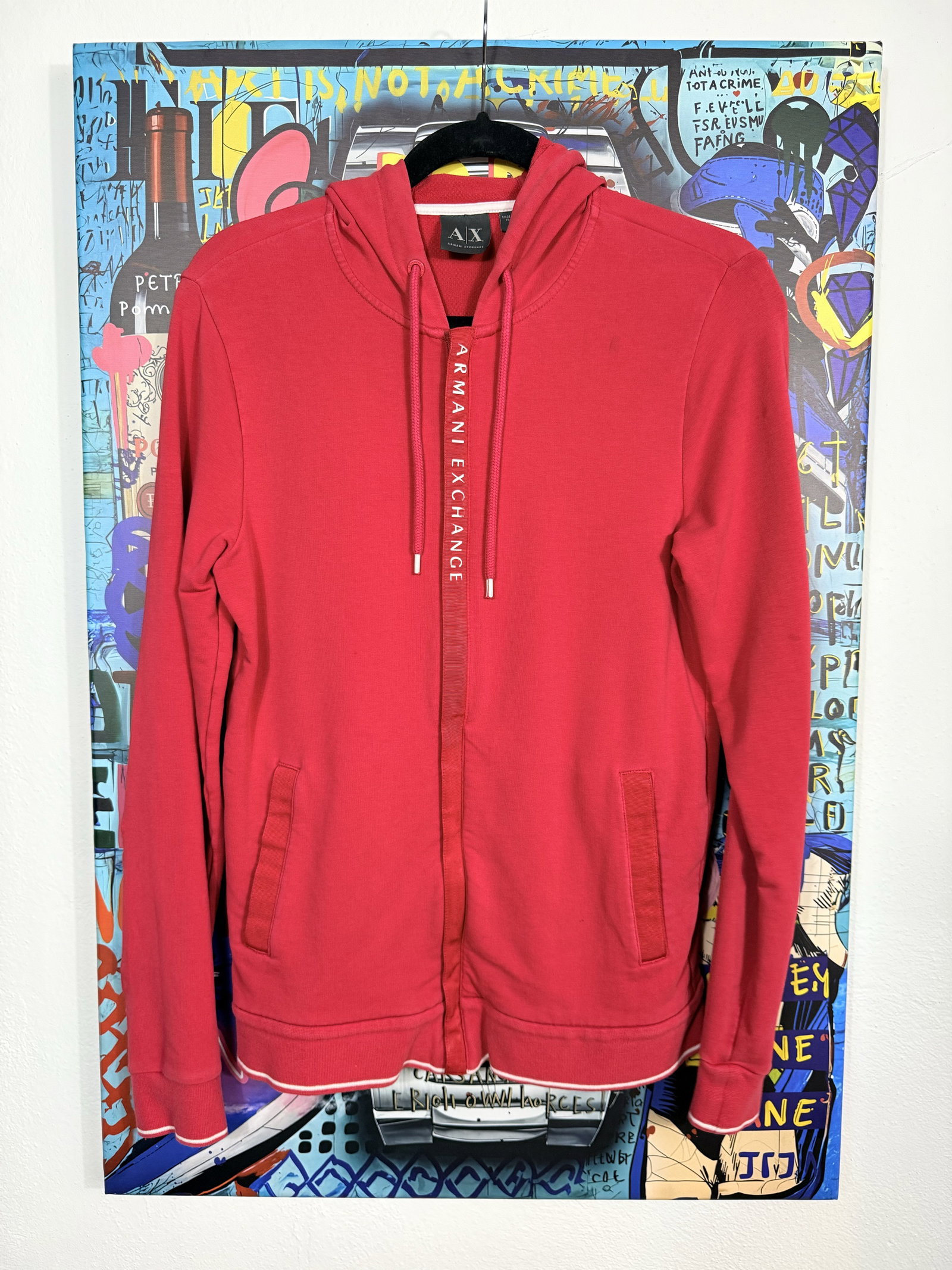 Sudadera Armani Exchange Roja Talla XS en Buen Estado