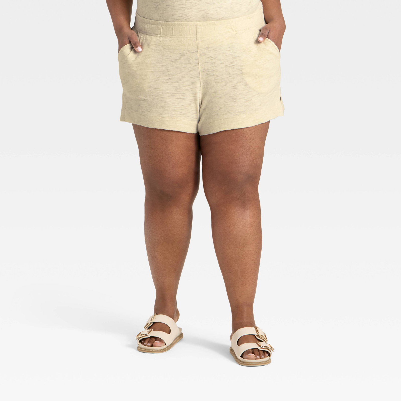 Women's Leisure Studio Pull-On Shorts - Universal Thread™ Tan XXL
