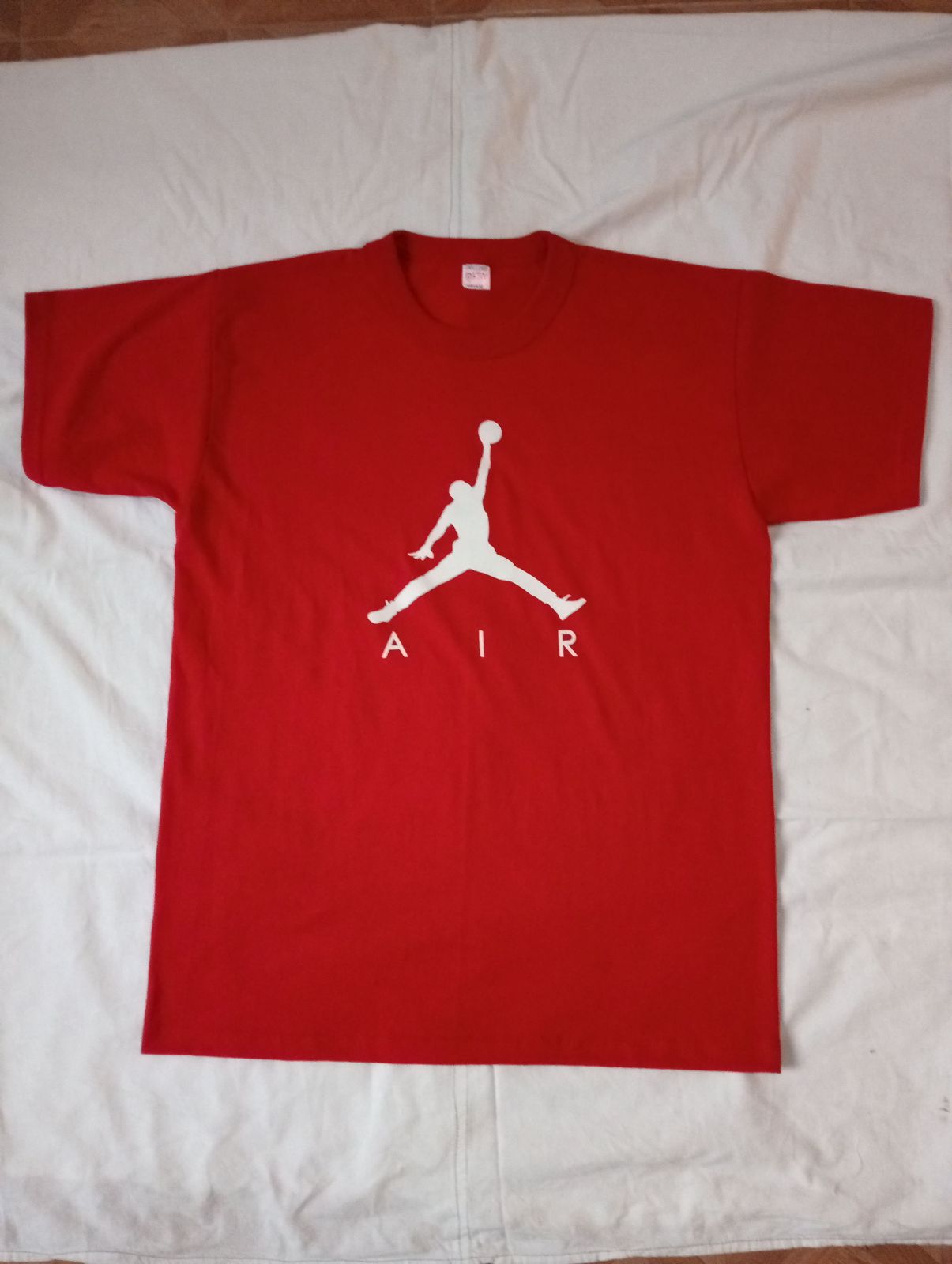 Playera roja de algodón talla grande Air Jordan