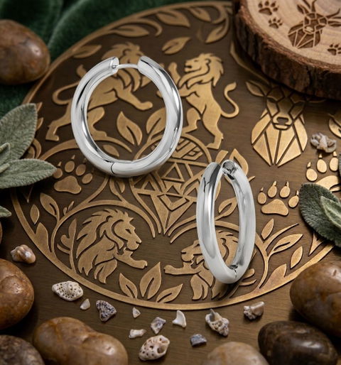 Aretes de Plata Nice con Baño de Platino