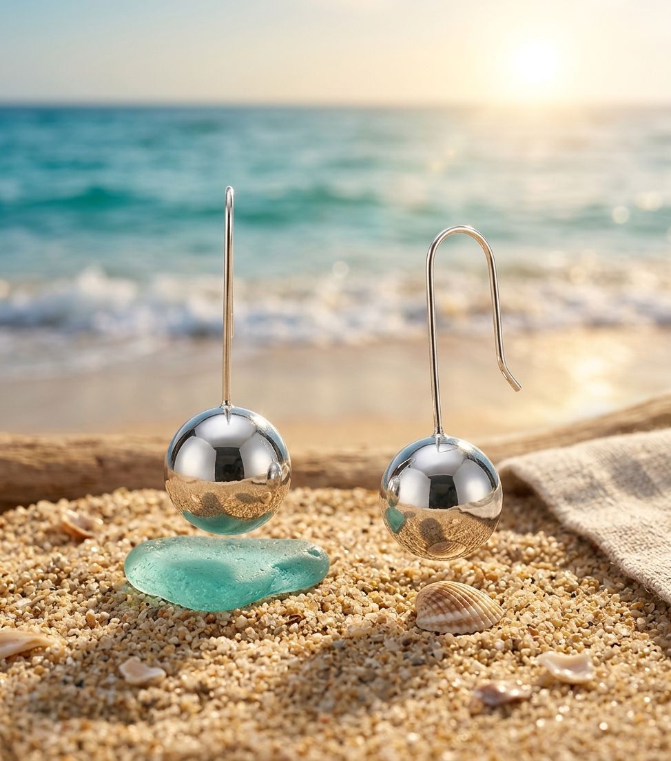 Aretes nuevos en 4 baños de platino marca Nice