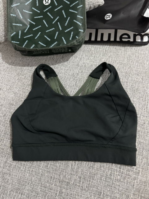 Top Lululemon Deportivo Color Verde Oscuro - Buen Estado