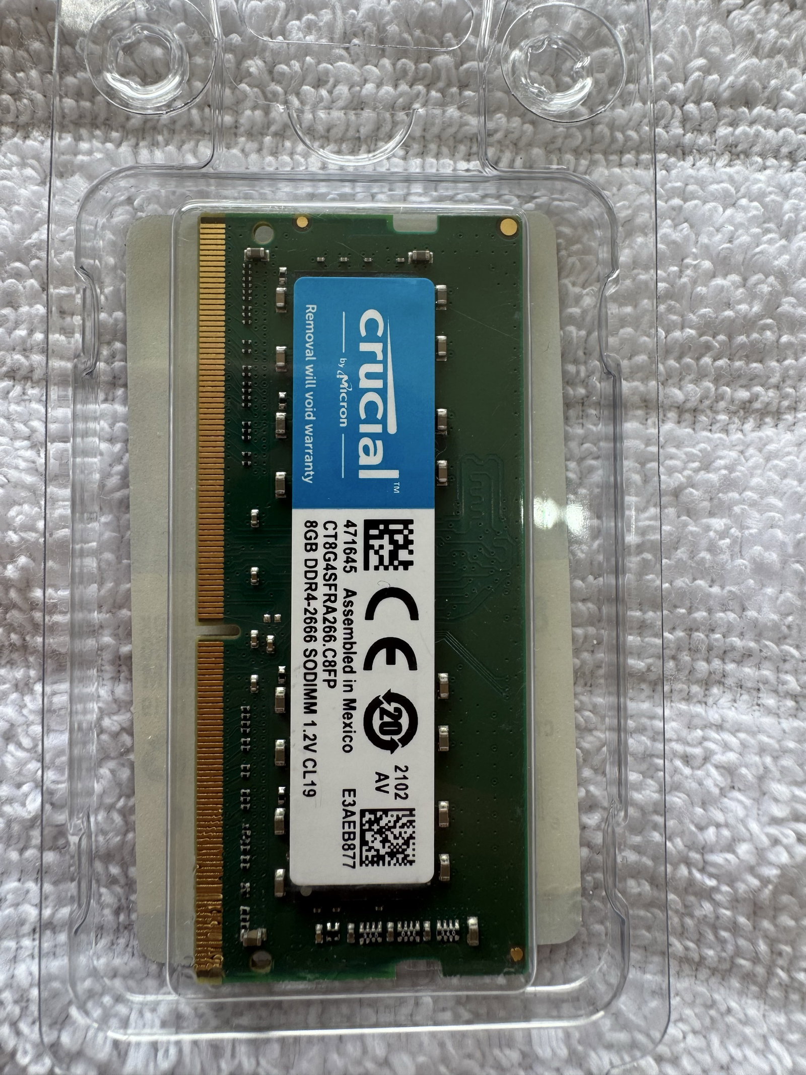 Memoria RAM Crucial 8 GB 