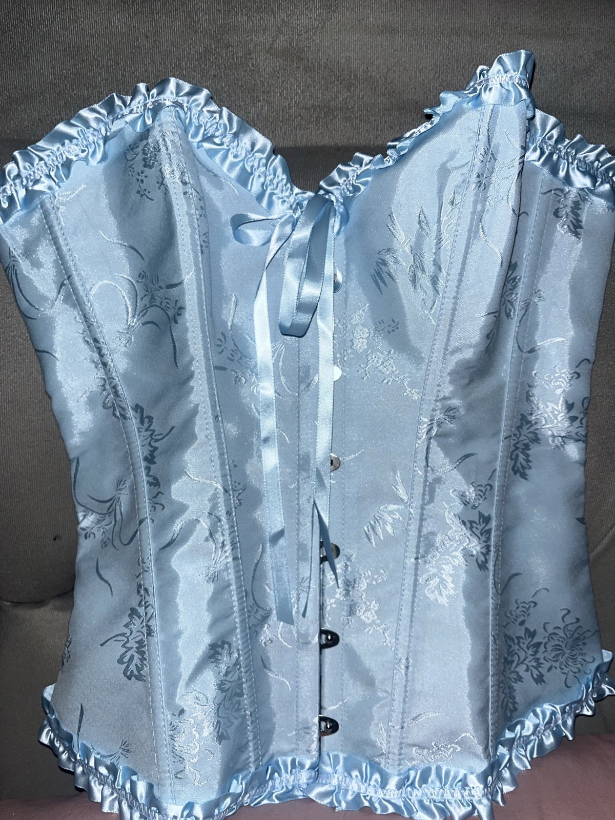 Corset Azul Claro Talla M Nuevo