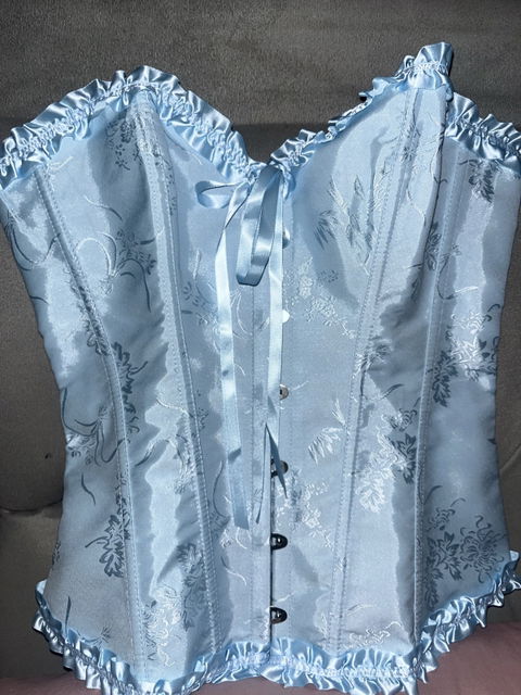 Corset Azul Claro Talla M Nuevo