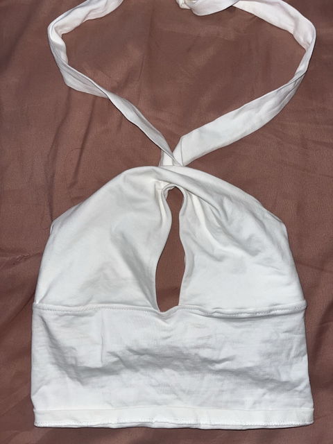 Blusa Sin Mangas Color Blanco Talla S