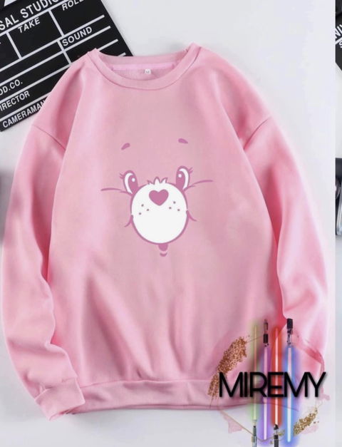 Sudadera de Algodón Rosa Osito Cariñosito