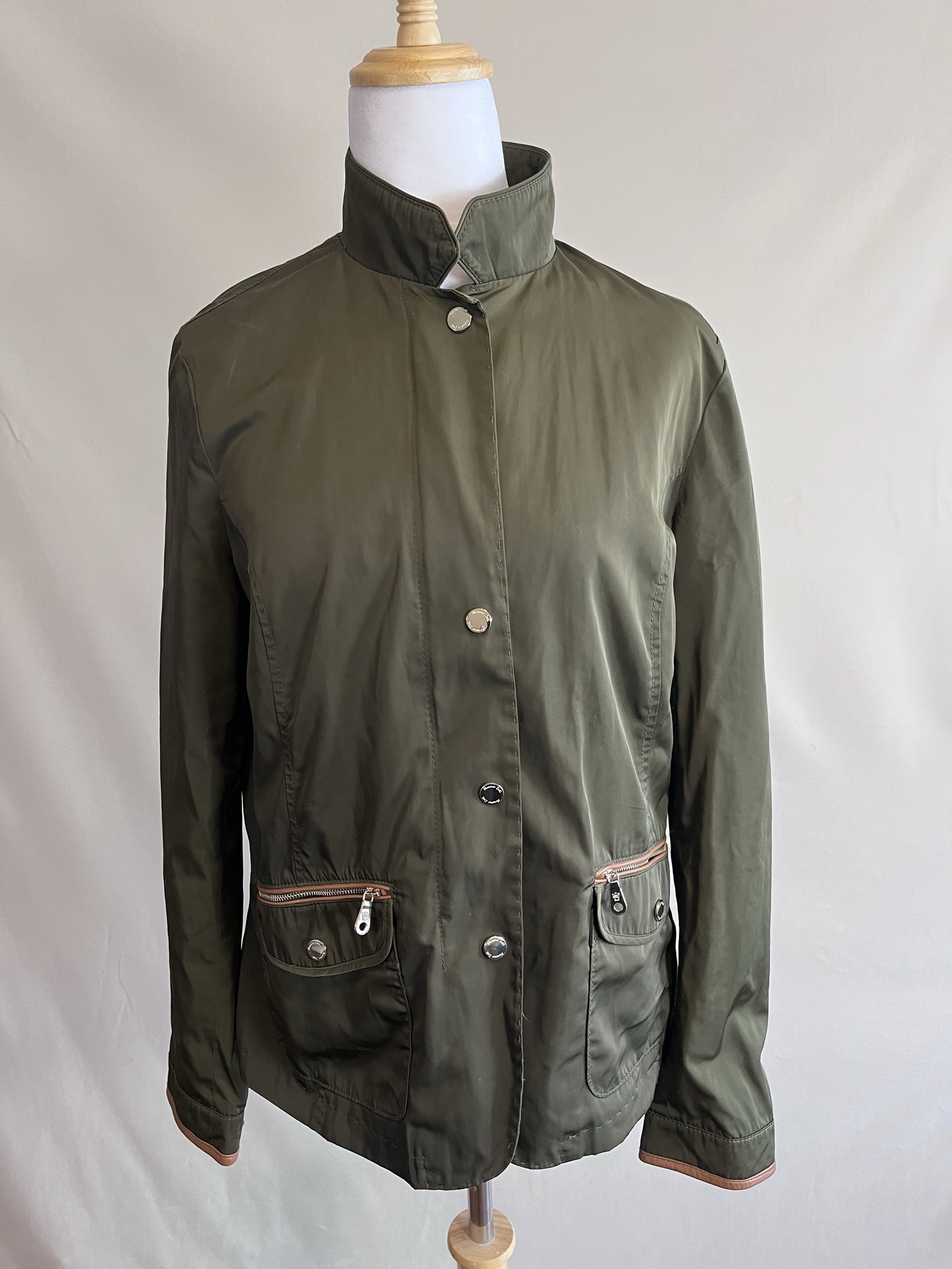 Chamarra Massimo Dutti Verde Olivo Talla M