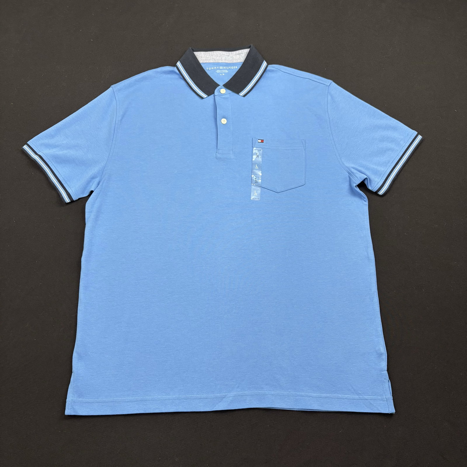 Playera tipo polo Tommy Hilfiger talla L azul 