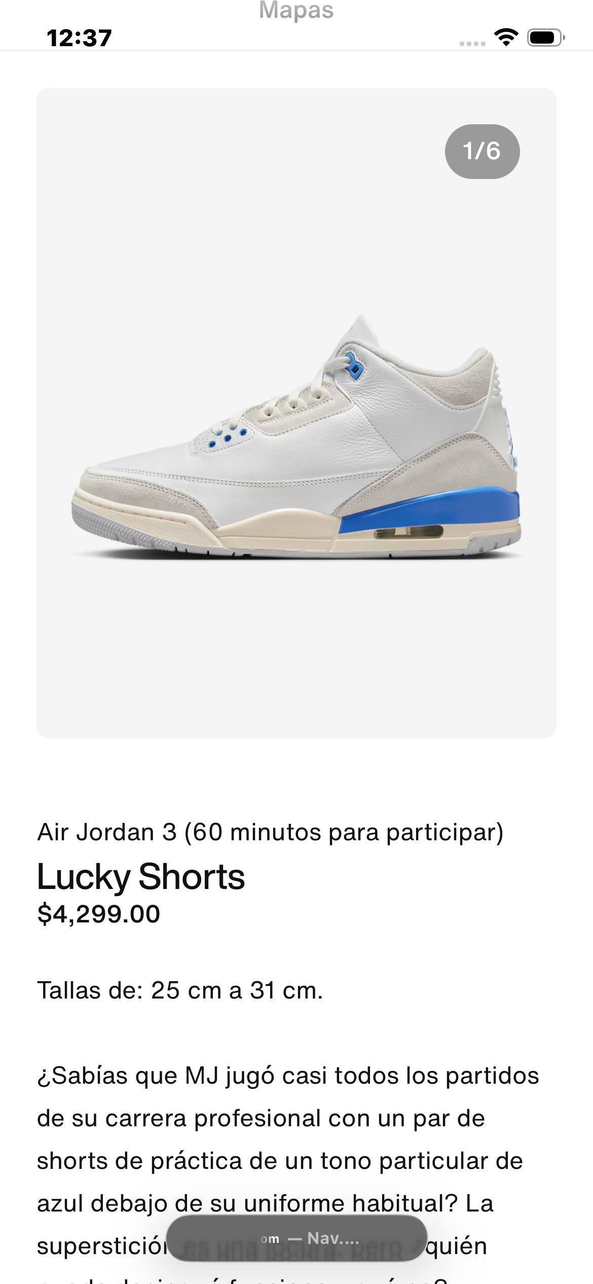 Jordan 3 talla 24cm lucky Shorts 