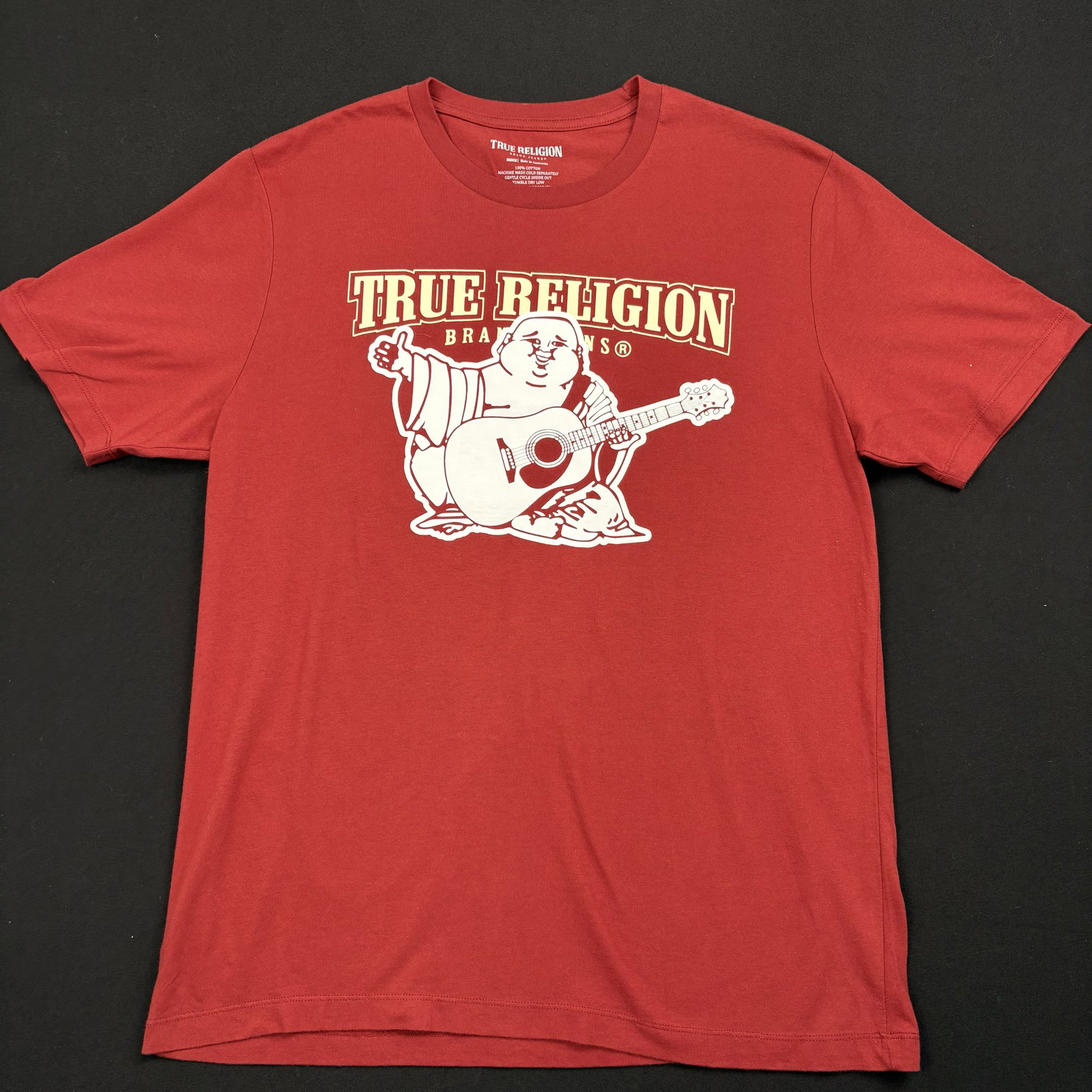 Playera true religion talla M en color rojo estampada