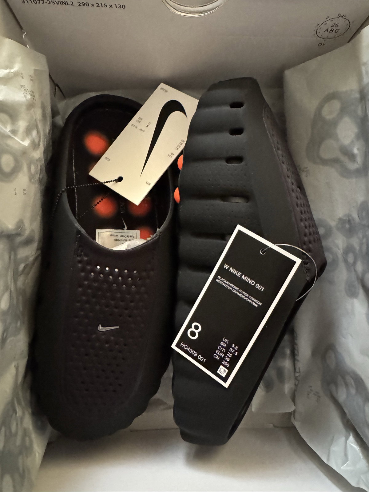 Sandalias Nike Mind Black Wmns 25cm - Modelo 8