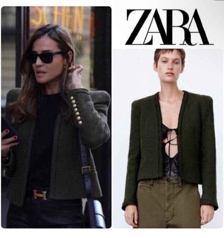 Blazer Zara Militar Estructura Talla S