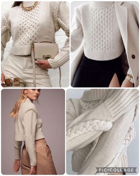 Suéter Crop Zara Talla S