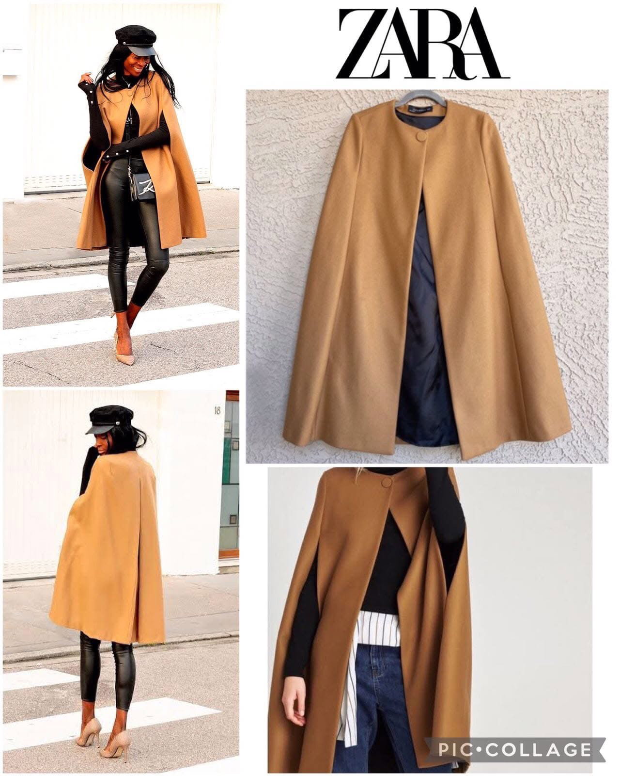 Capa Zara Woman nueva talla S color camel