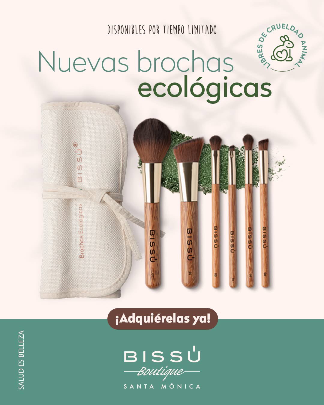 Set de Brochas Ecológicas Bissú - 6 Piezas Nuevas