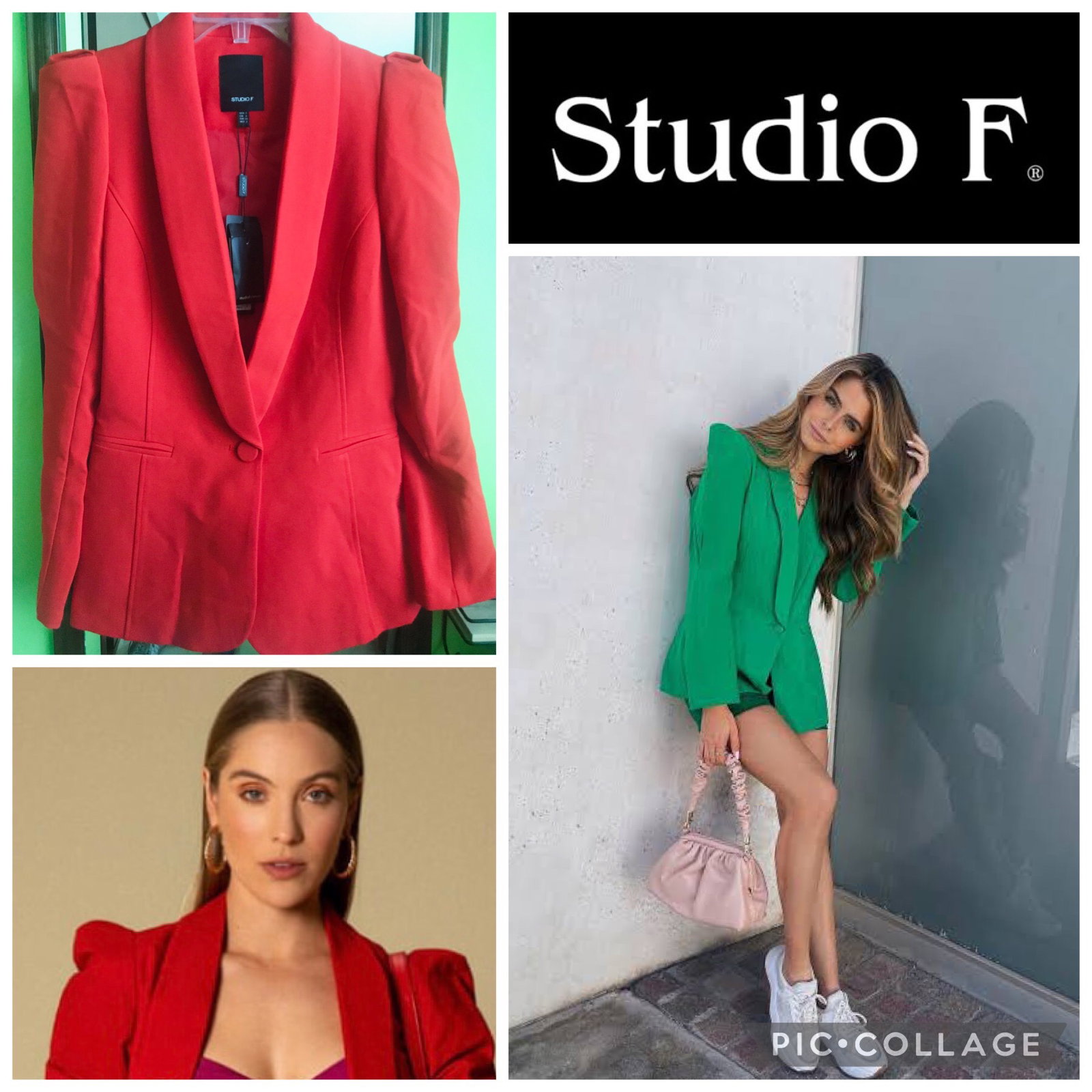 Blazer Studio F Manga Abullonada XS-S