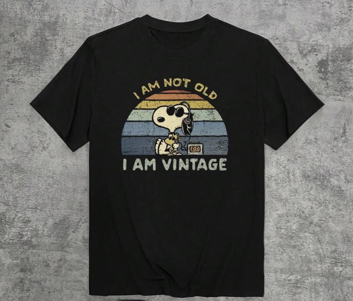 Playera Snoopy Oversize Unisex Talla M Color Negro