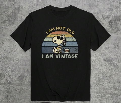 Playera Snoopy Oversize Unisex Talla M Color Negro