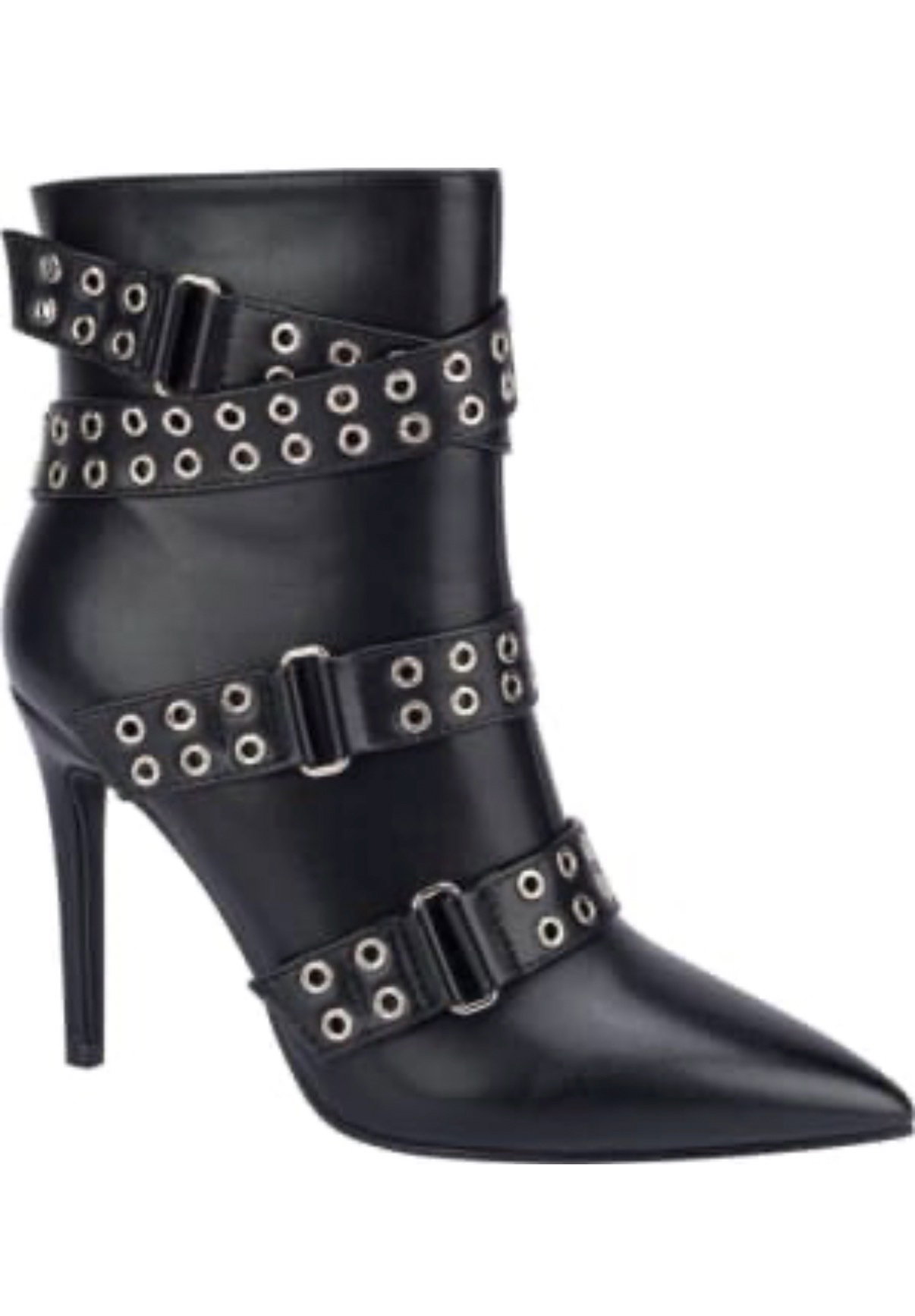 Botas Cortas de Tacón Delgado con Estoperoles - Talla 26