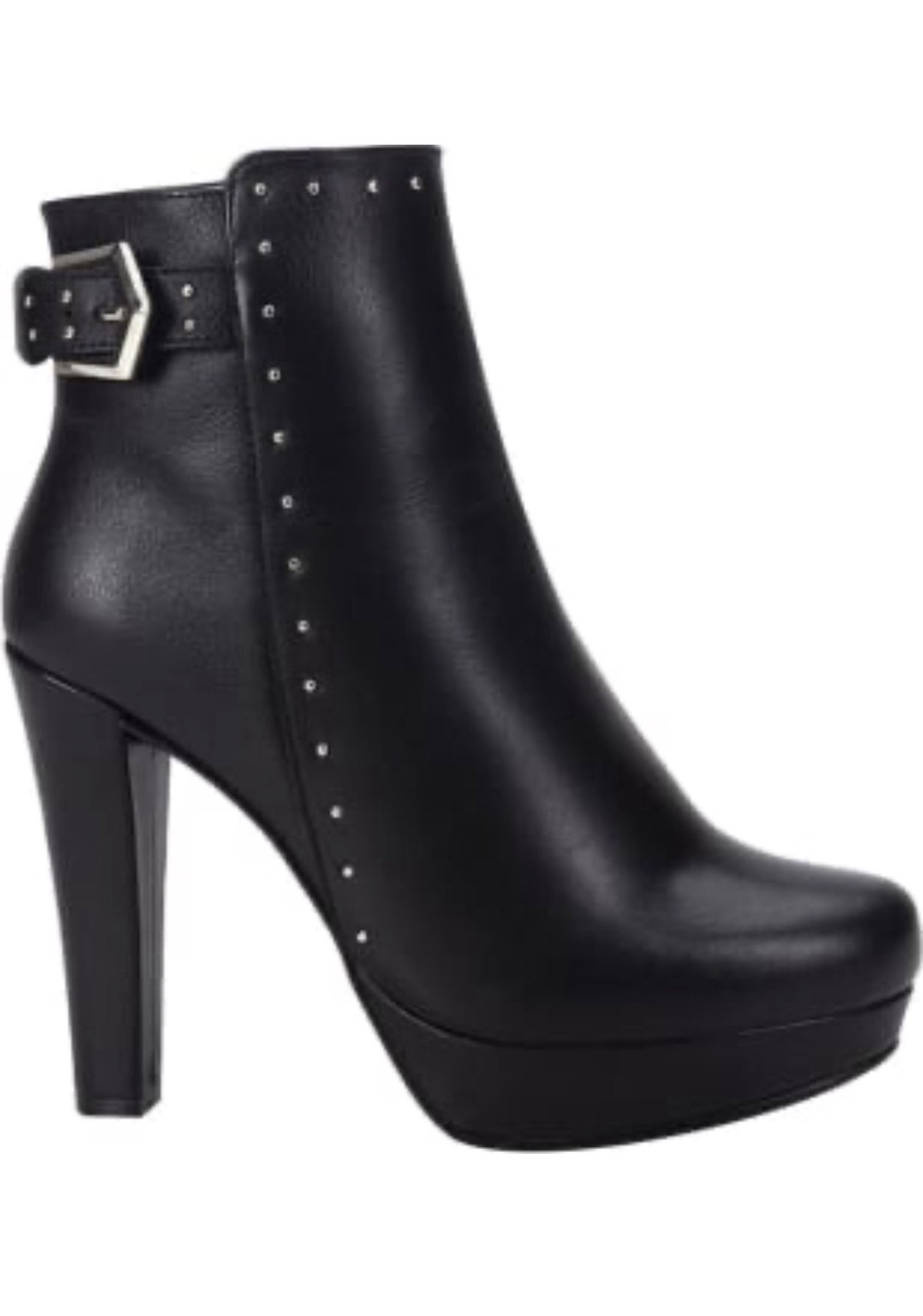 Botas Cortas de Piel con Tacón Delgado - Talla 25 - Nuevas