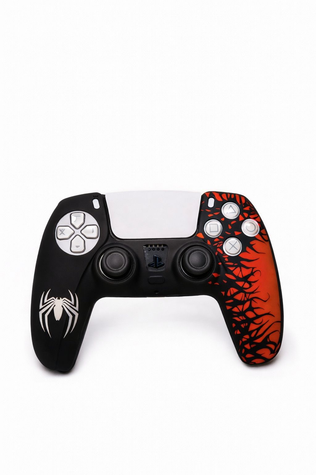 🎮 Funda Protectora para Control PS5 – Diseño Negro/Rojo Estilo Simbionte