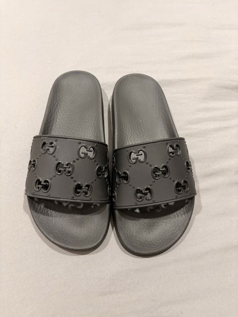 Sandalias Gucci Negros Talla 5MX - Como Nuevas
