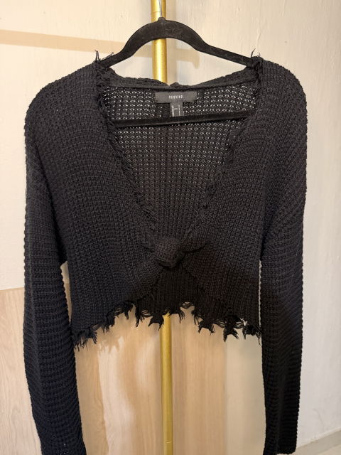 Suéter negro de punto Forever 21, talla S