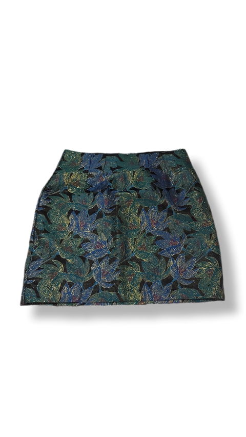 Minifalda Negra Floral Metropolis - Talla9
